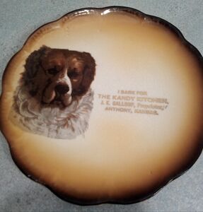 Vintage Taylor Smith St. Bernard Dog Advertising Souvenir Plate #A-1